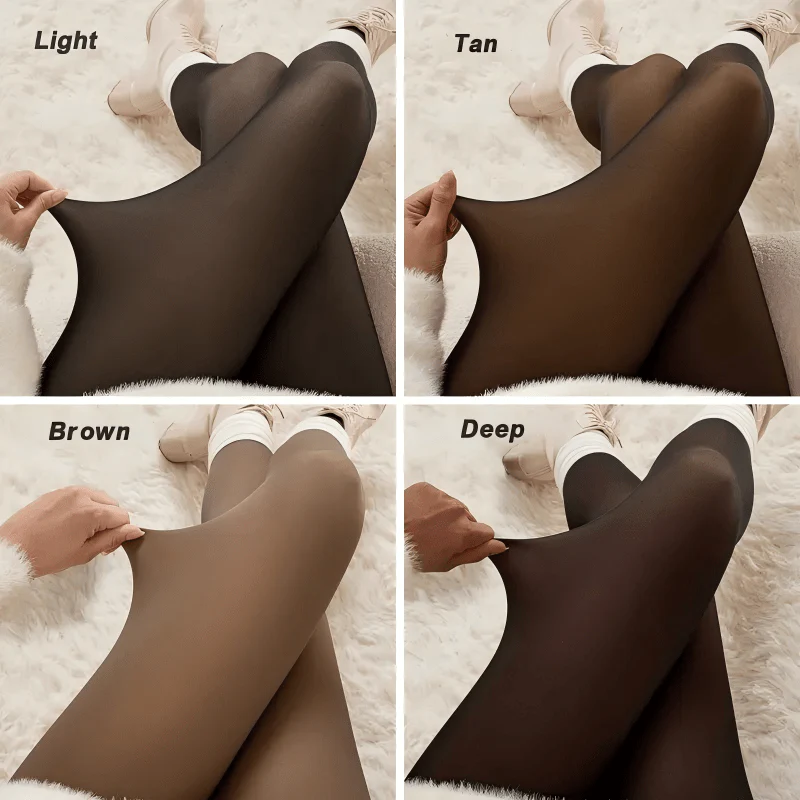 Fleece Lined Tights One-Lined Seams both front and back - Image 2
