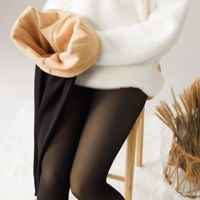 Fleece Lined Tights One-Lined Seams both front and back - Image 3