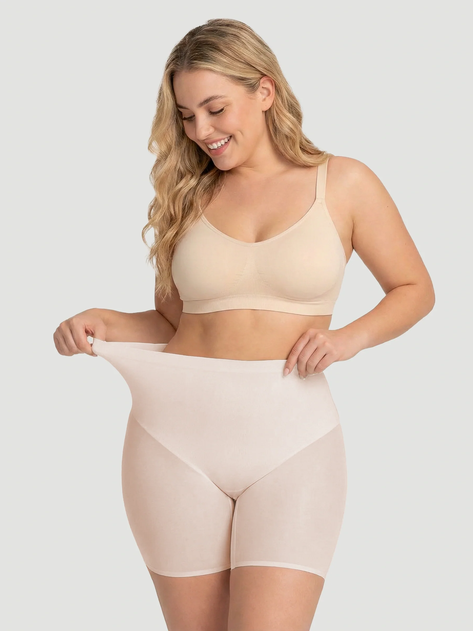 High Waisted Mesh Shaping Shorts - Image 18