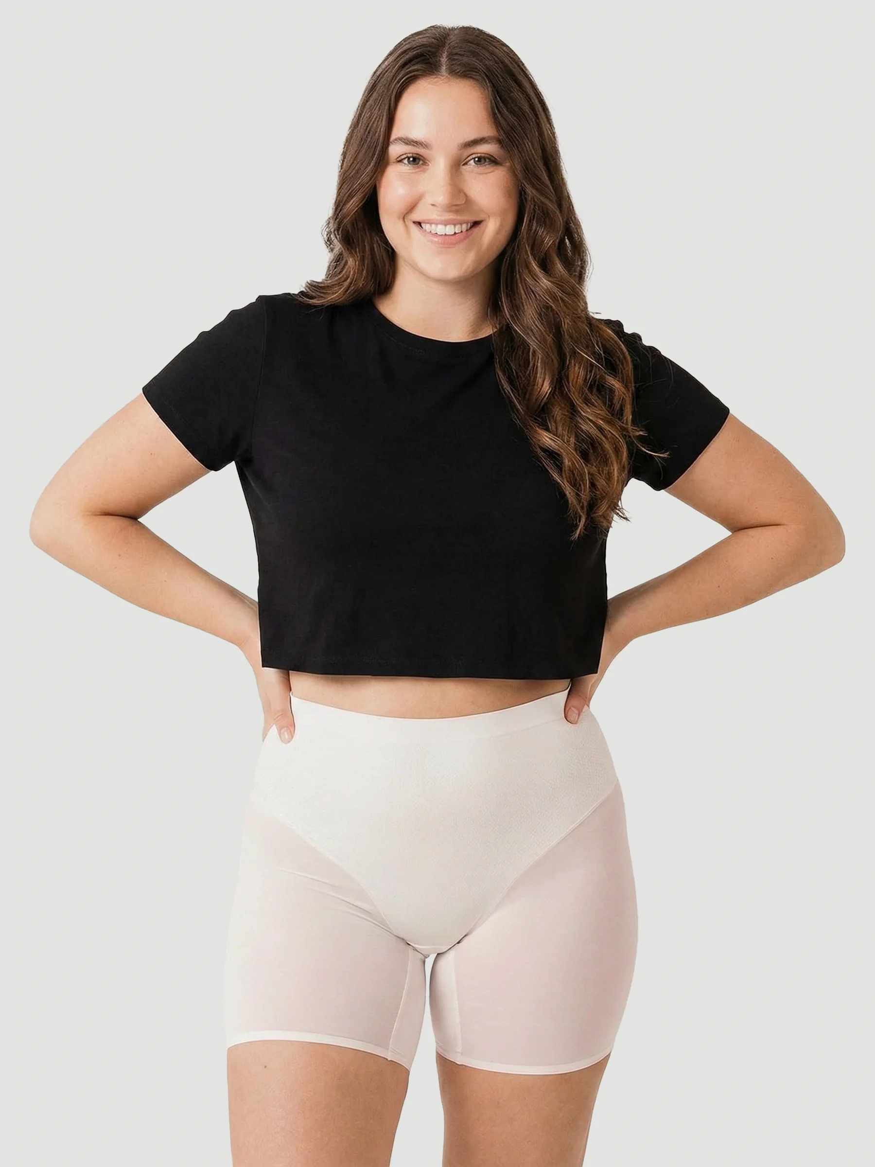 High Waisted Mesh Shaping Shorts - Image 22