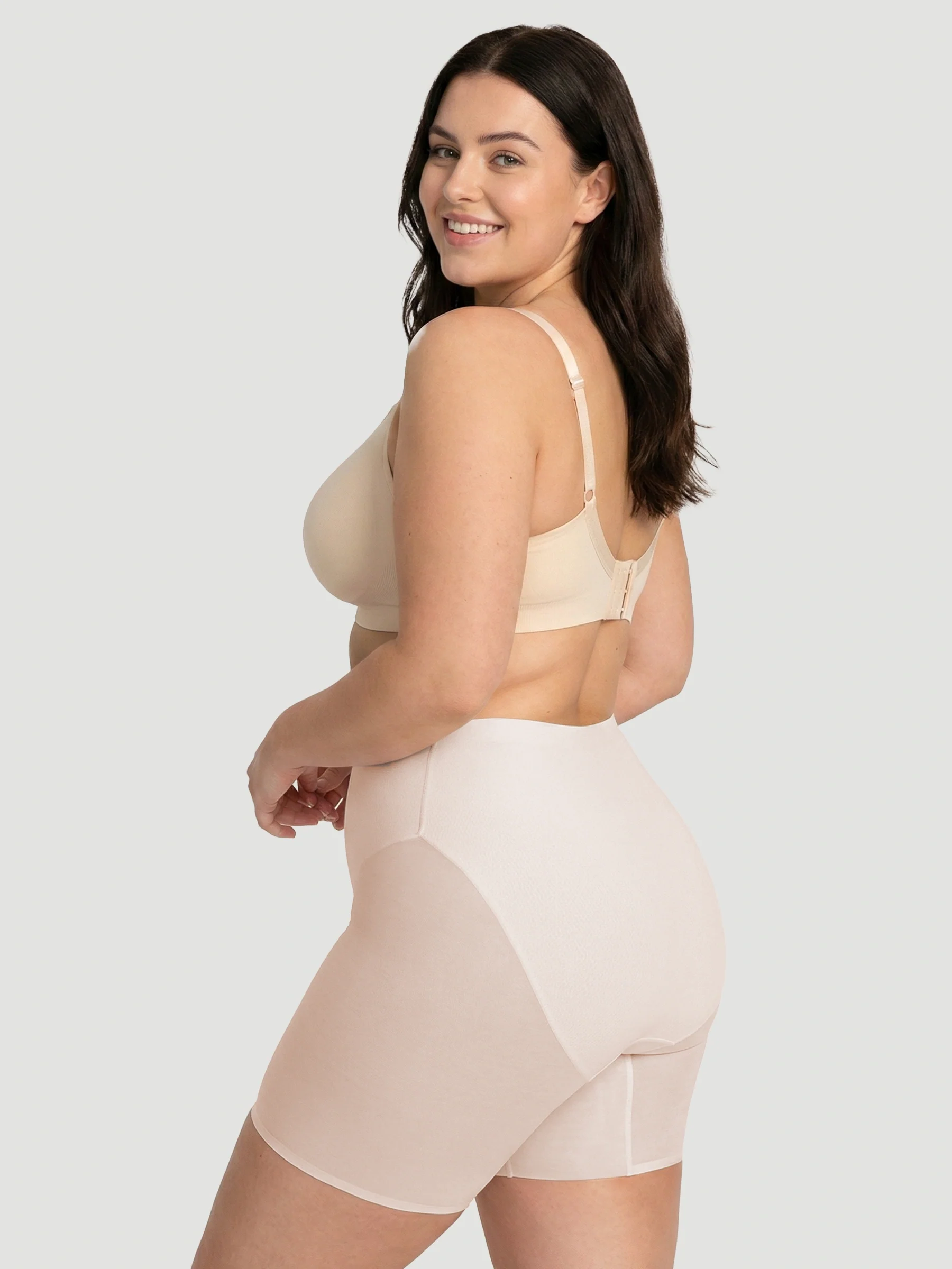 High Waisted Mesh Shaping Shorts - Image 9