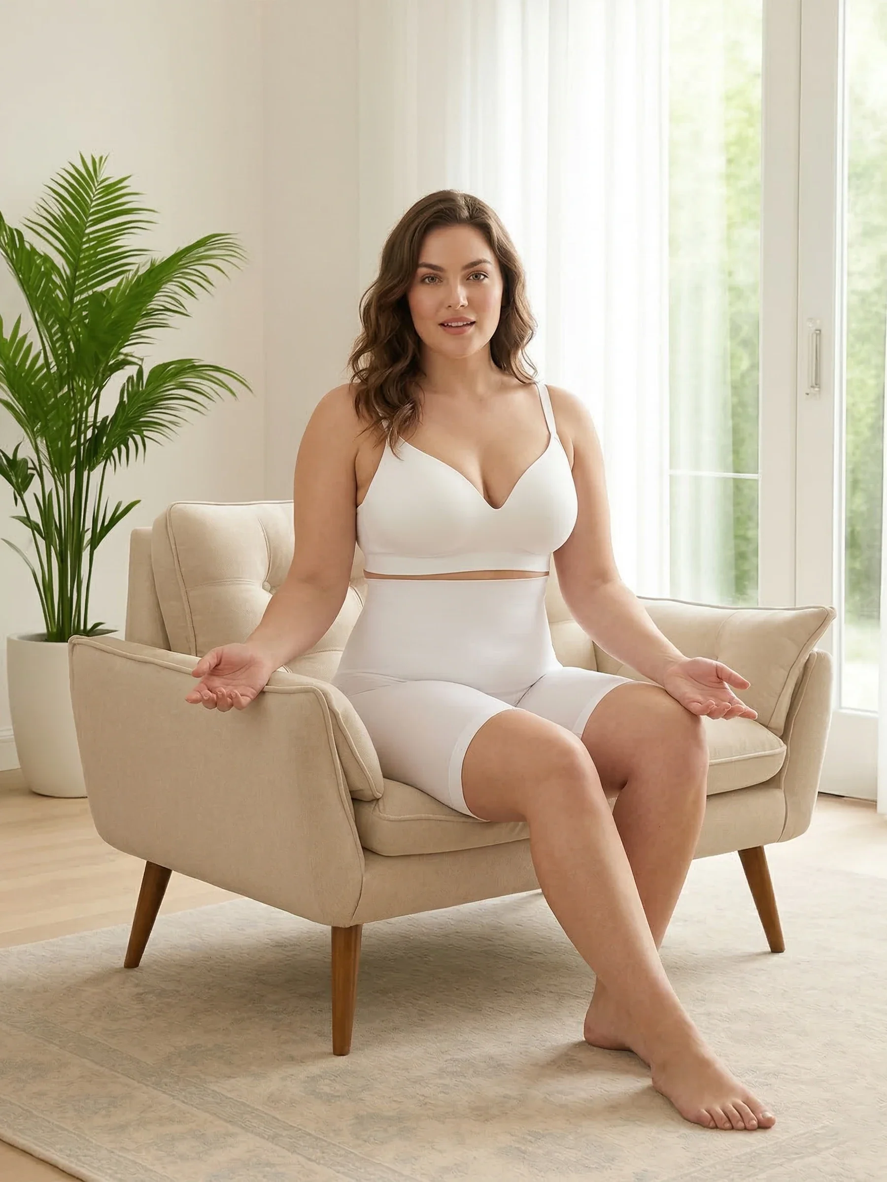 High Waisted Shaping Shorts - Image 44