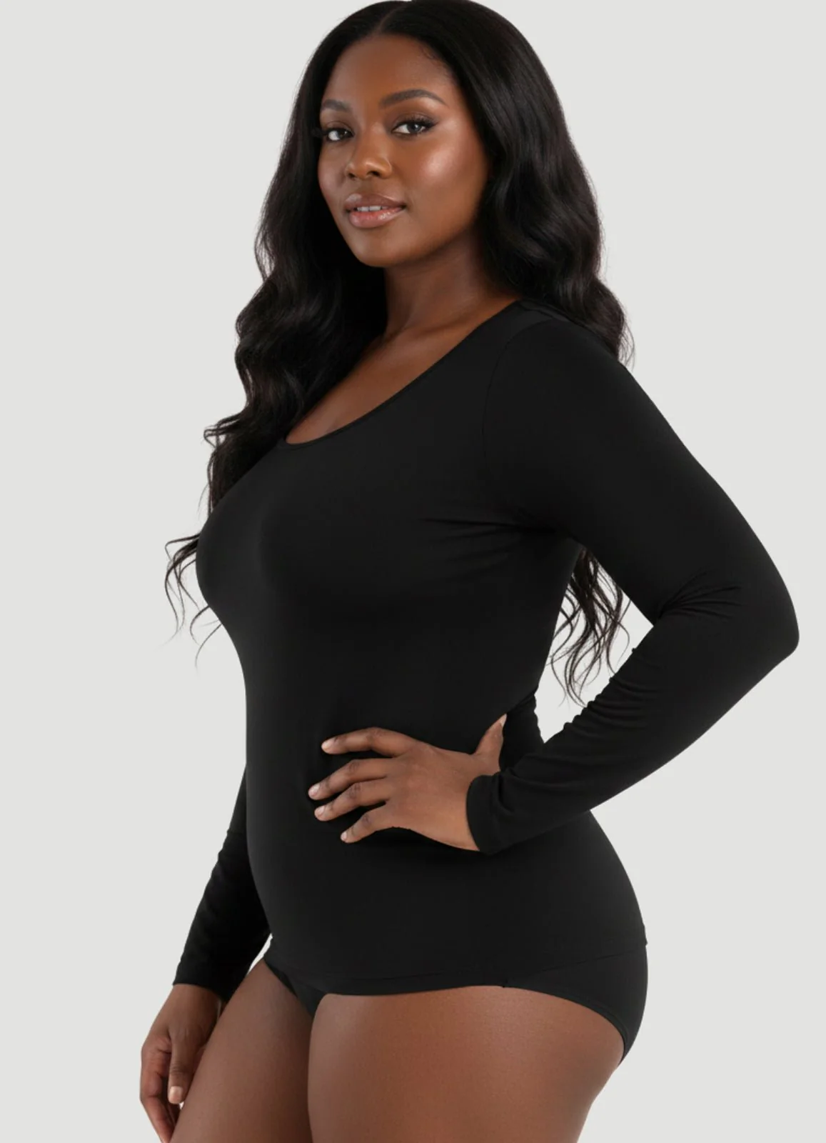 Long-Sleeve Shaping Smoothing Top - Image 4