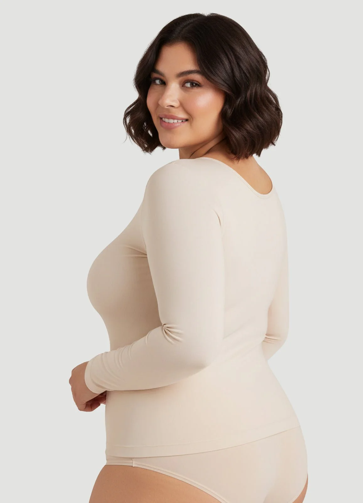 Long-Sleeve Shaping Smoothing Top - Image 7