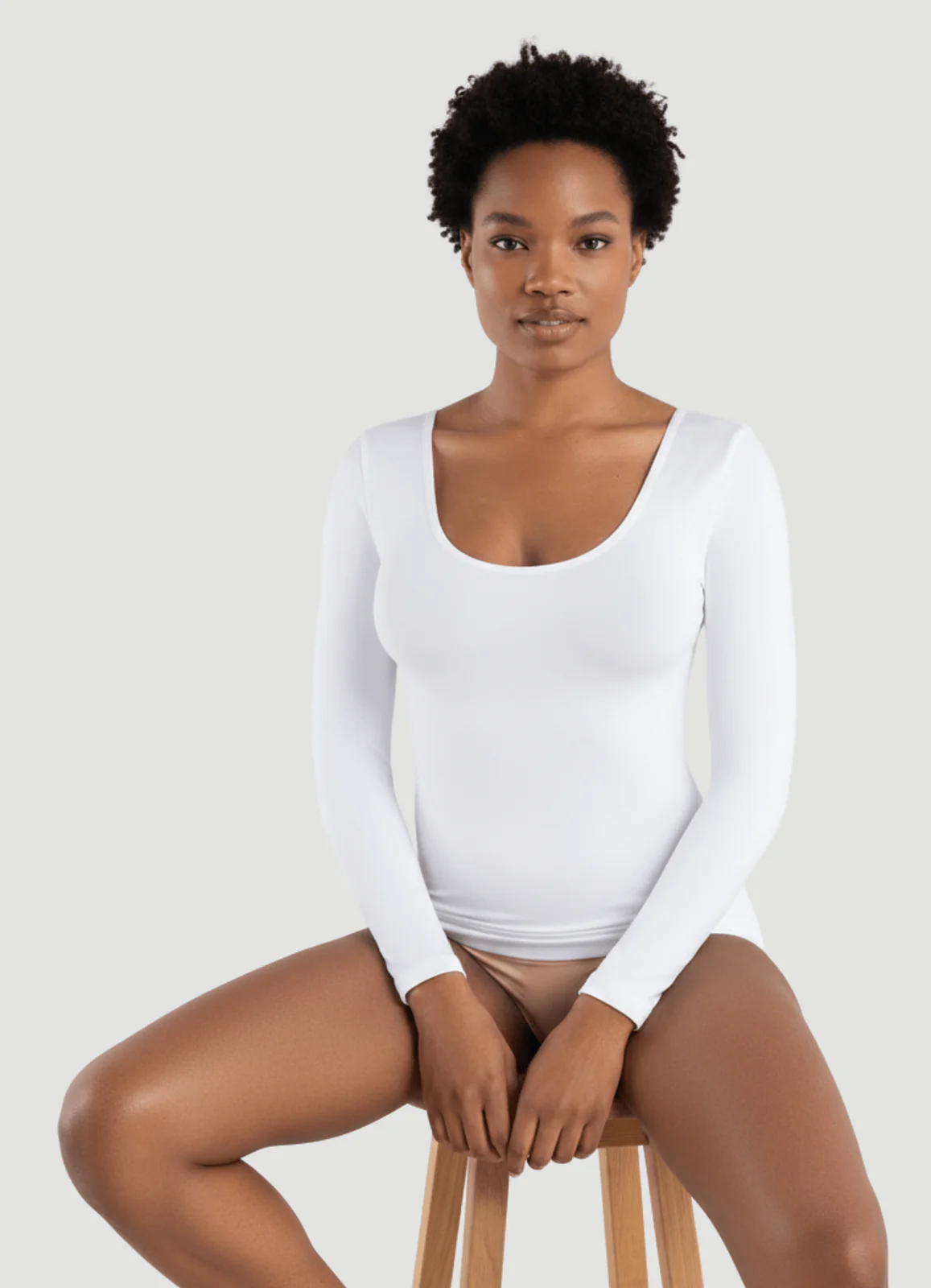 Long-Sleeve Shaping Smoothing Top - Image 9