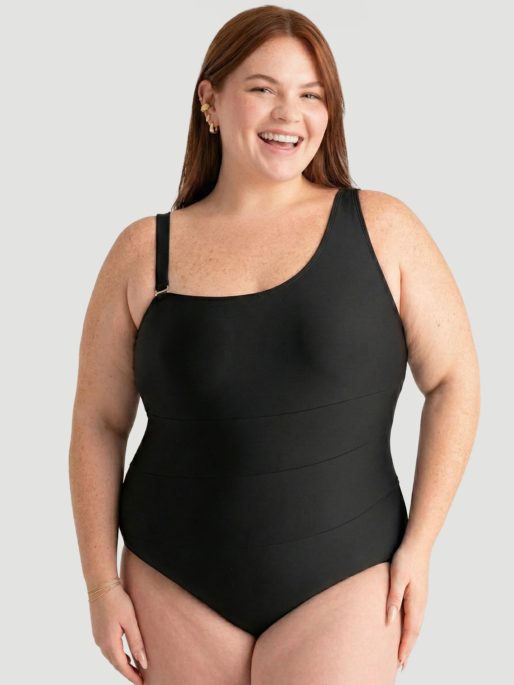 One Shoulder Shaping Swimsuit - Image 9