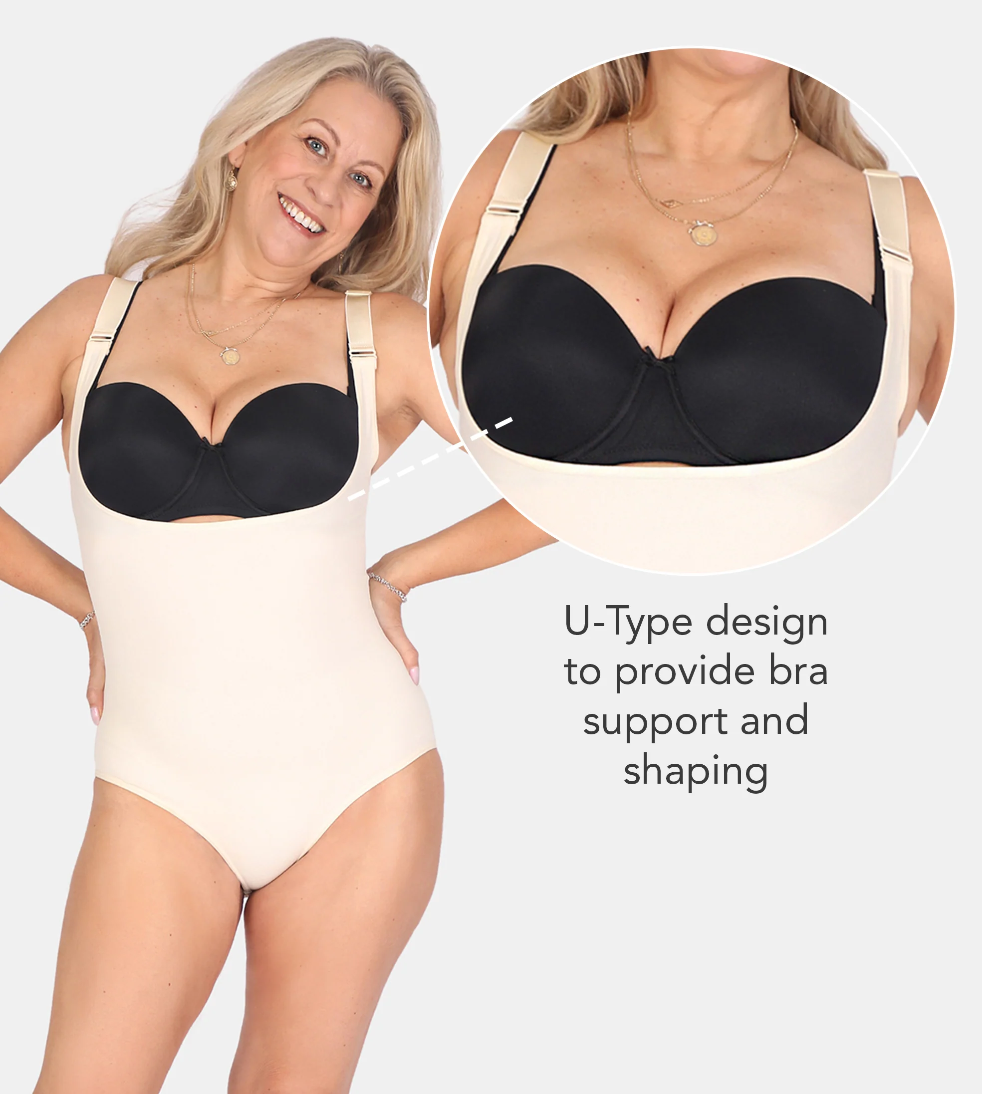 Open Bust Bodysuit Shaping Panty - Image 2