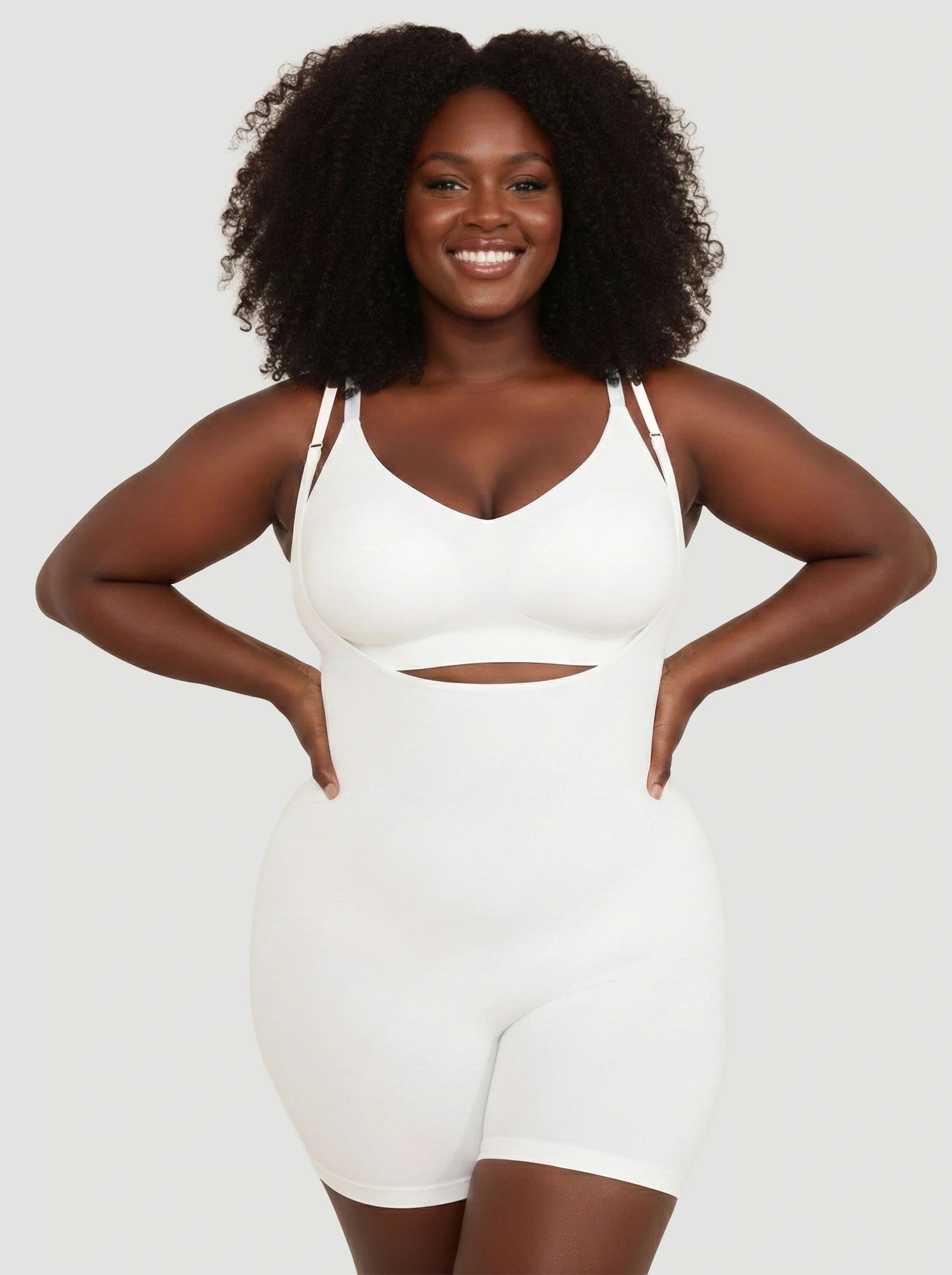 Open Bust Bodysuit Shaping Shorts - Image 3