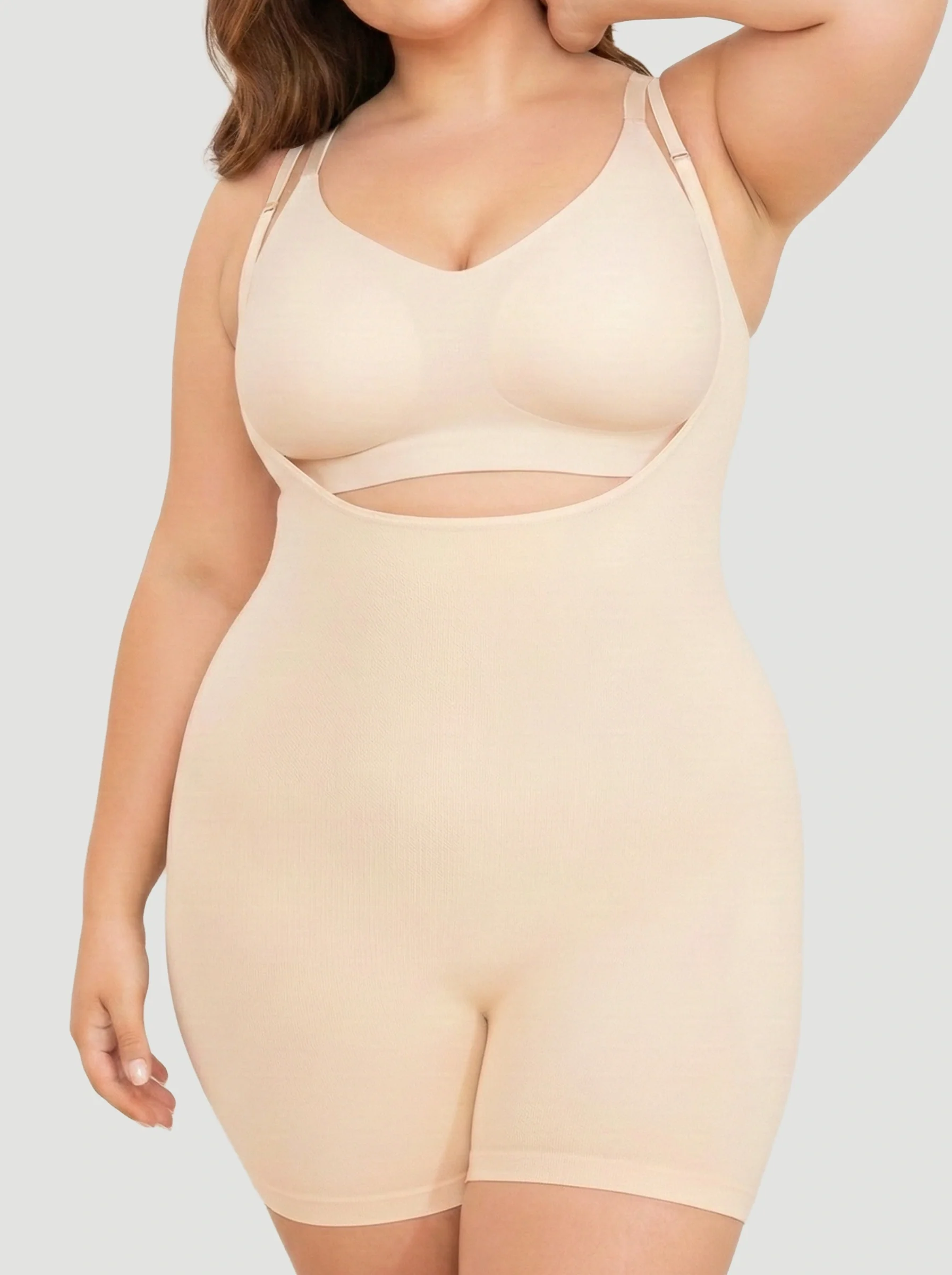 Open Bust Bodysuit Shaping Shorts - Image 5