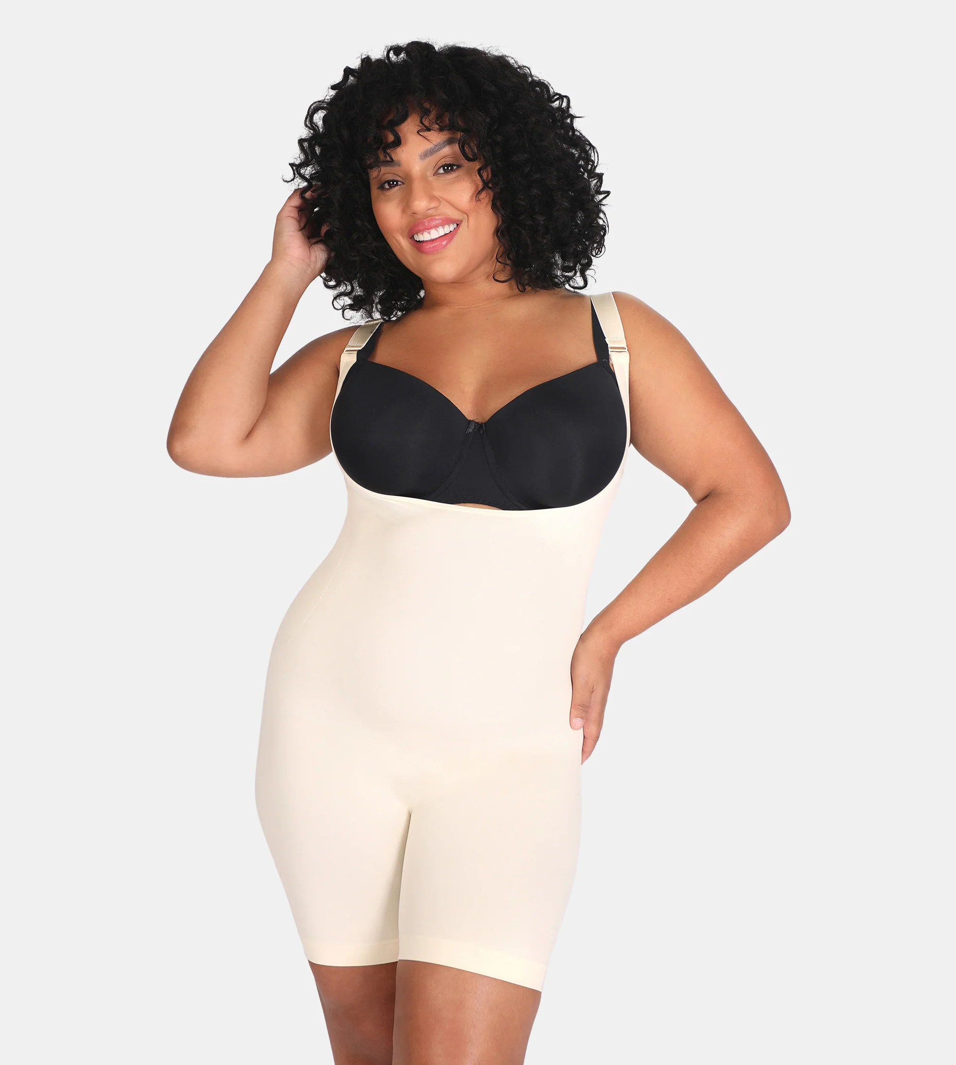 Open Bust Bodysuit Shaping Shorts - Image 11