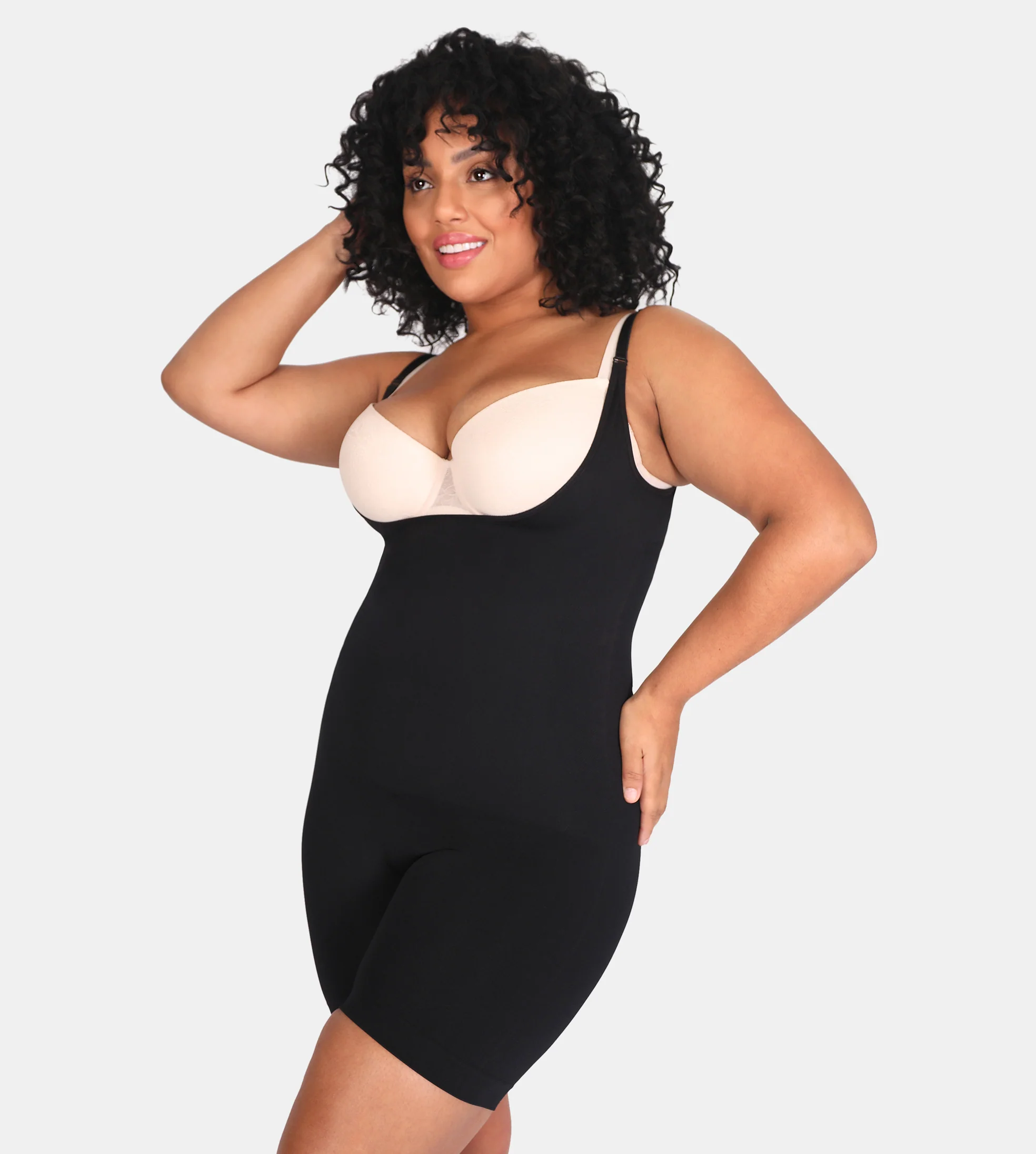 Open Bust Bodysuit Shaping Shorts - Image 2