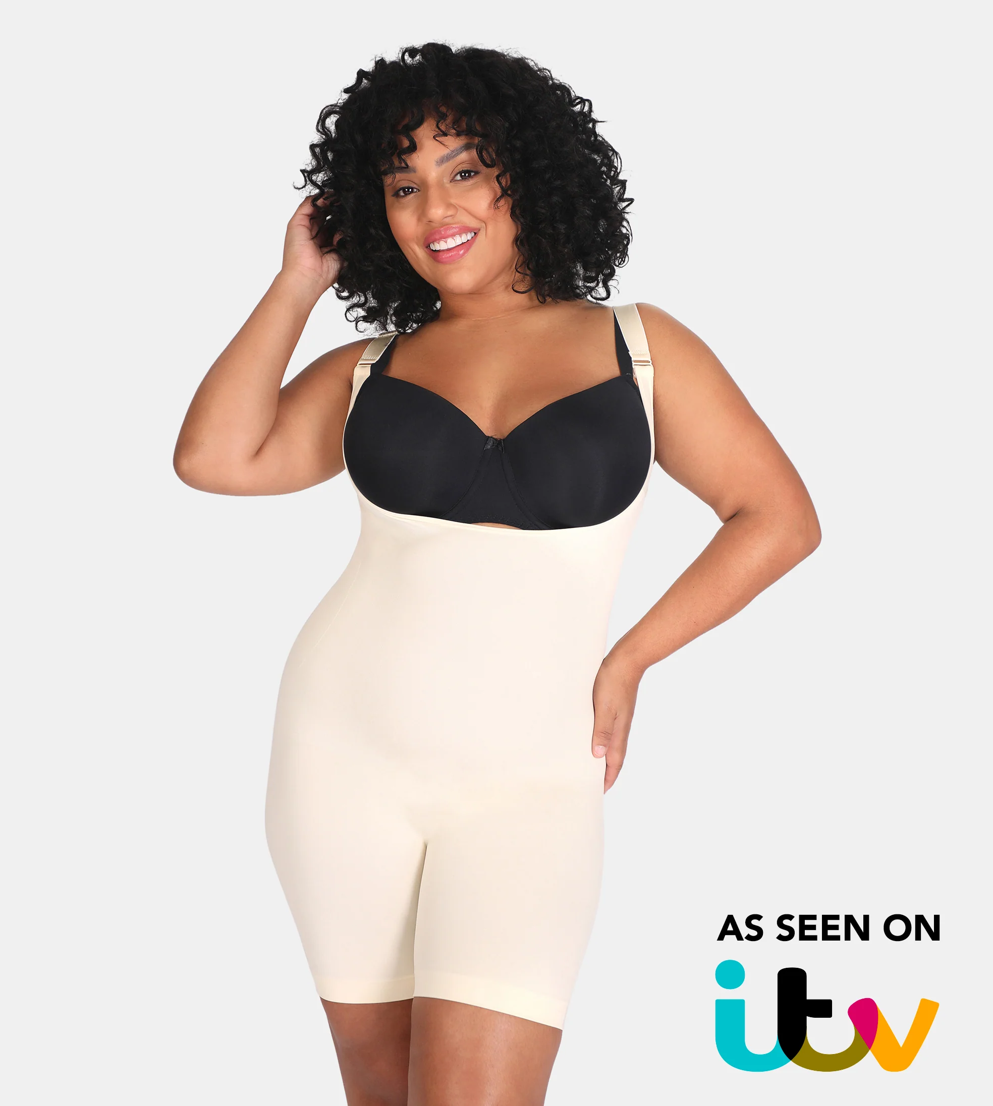 Open Bust Bodysuit Shaping Shorts - Image 4