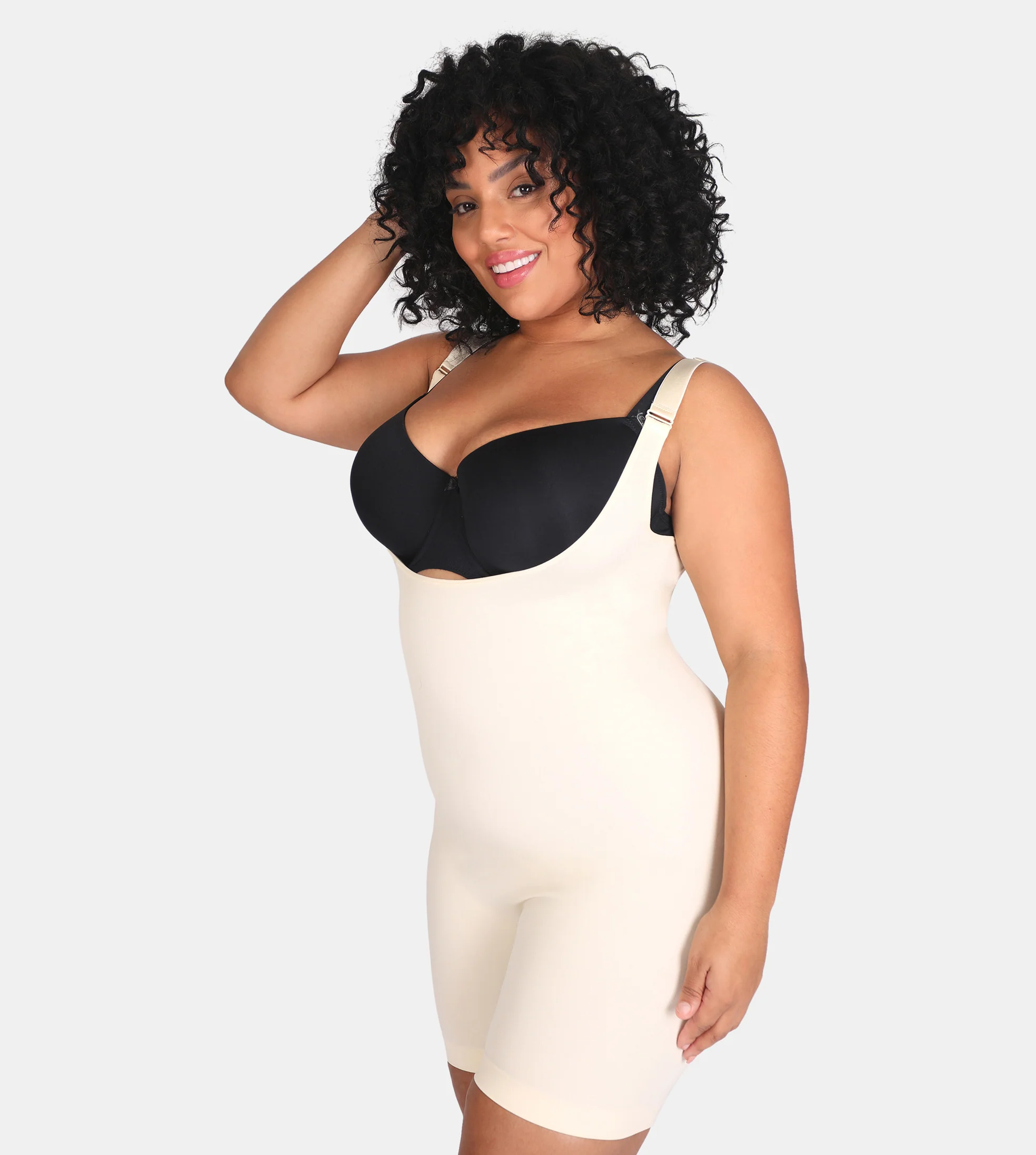 Open Bust Bodysuit Shaping Shorts - Image 9