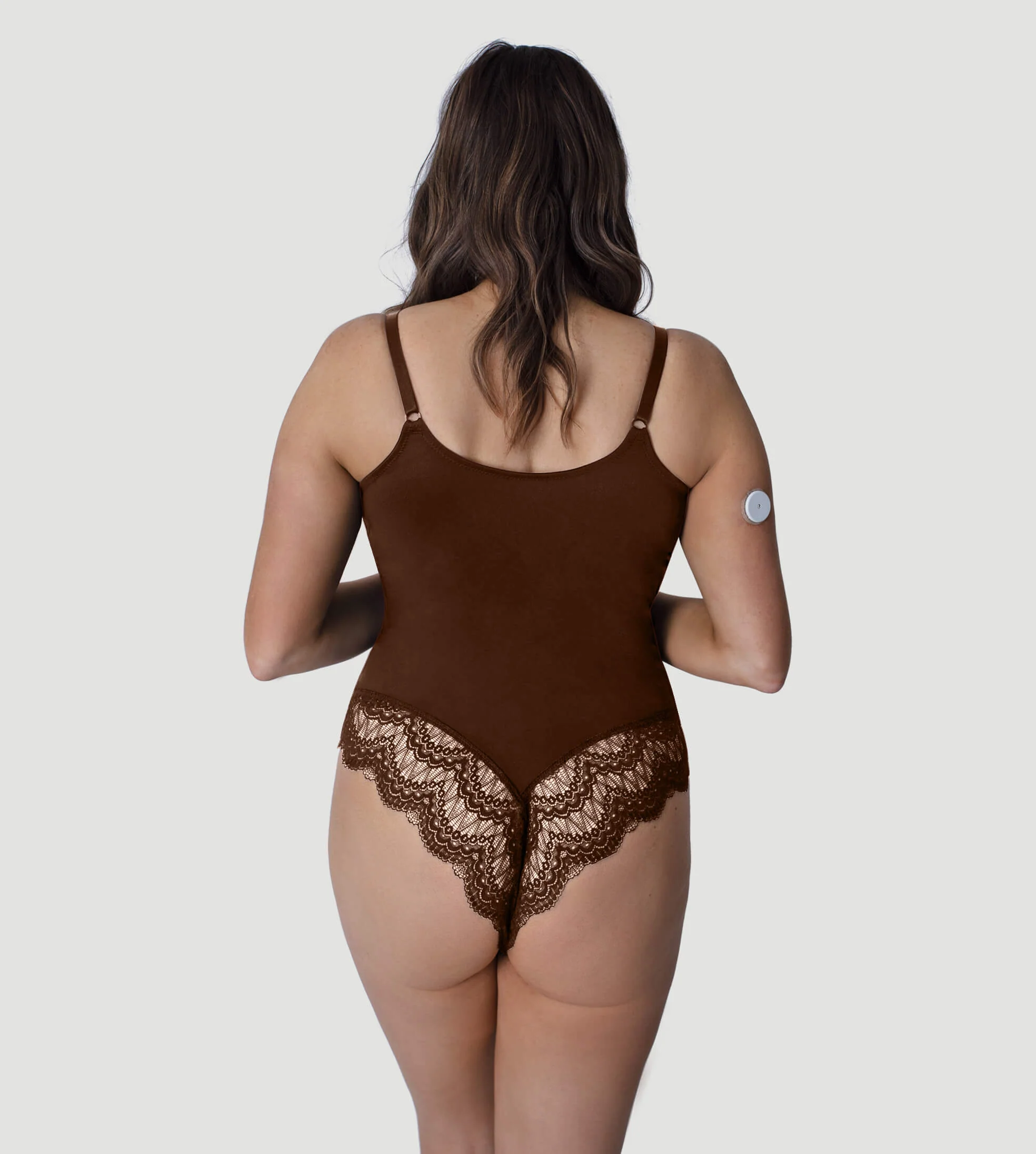 Plunging Lace Bodysuit Shaping Thong - Image 9