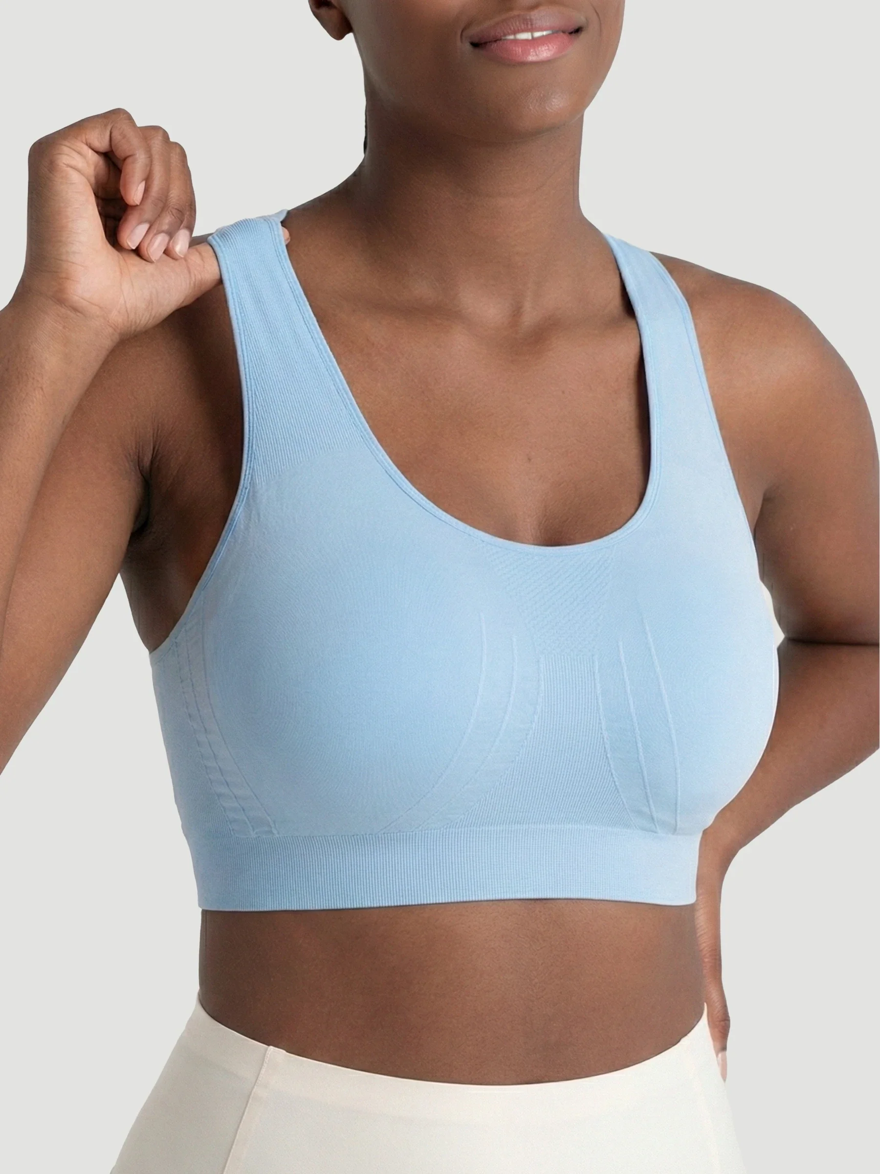 Seamless Racerback Sports Bra - Image 19