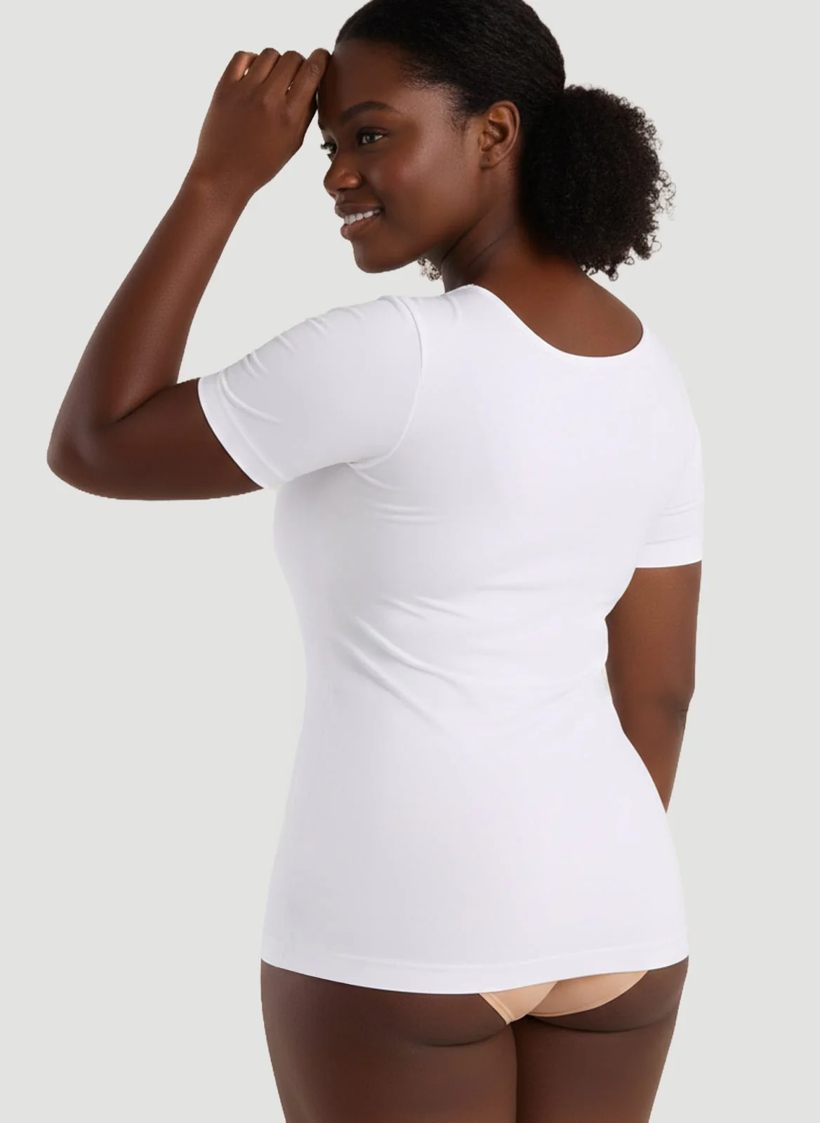 Short-Sleeve Shaping Smoothing Top - Image 4