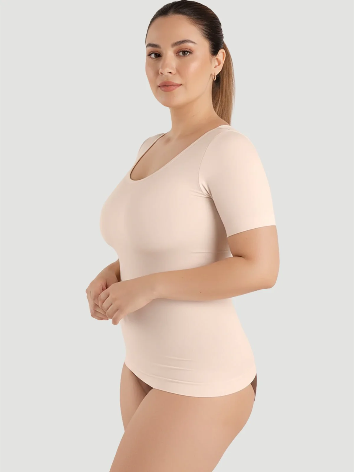 Short-Sleeve Shaping Smoothing Top - Image 6