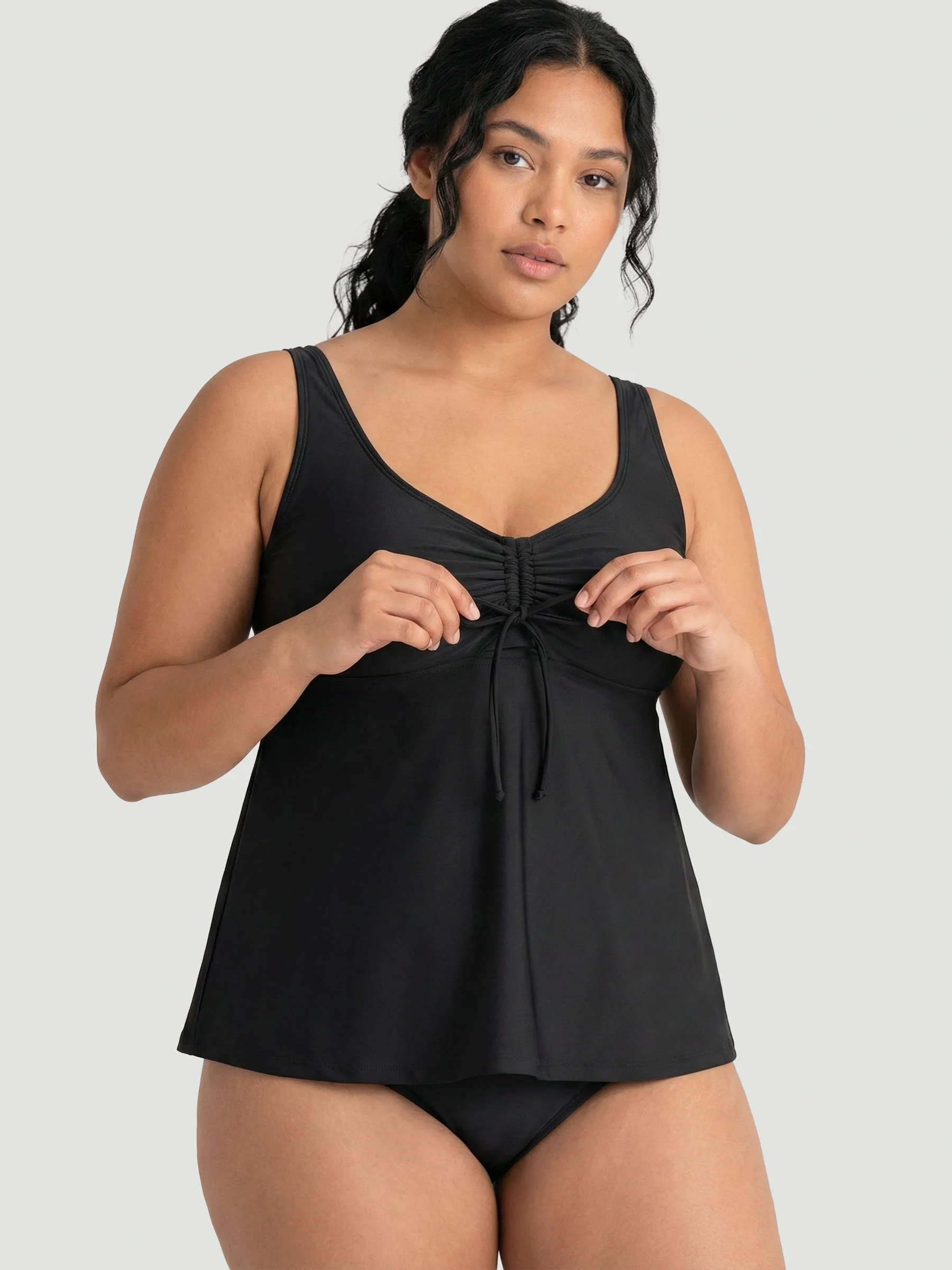 Wireless Tie-Front Tankini - Image 7