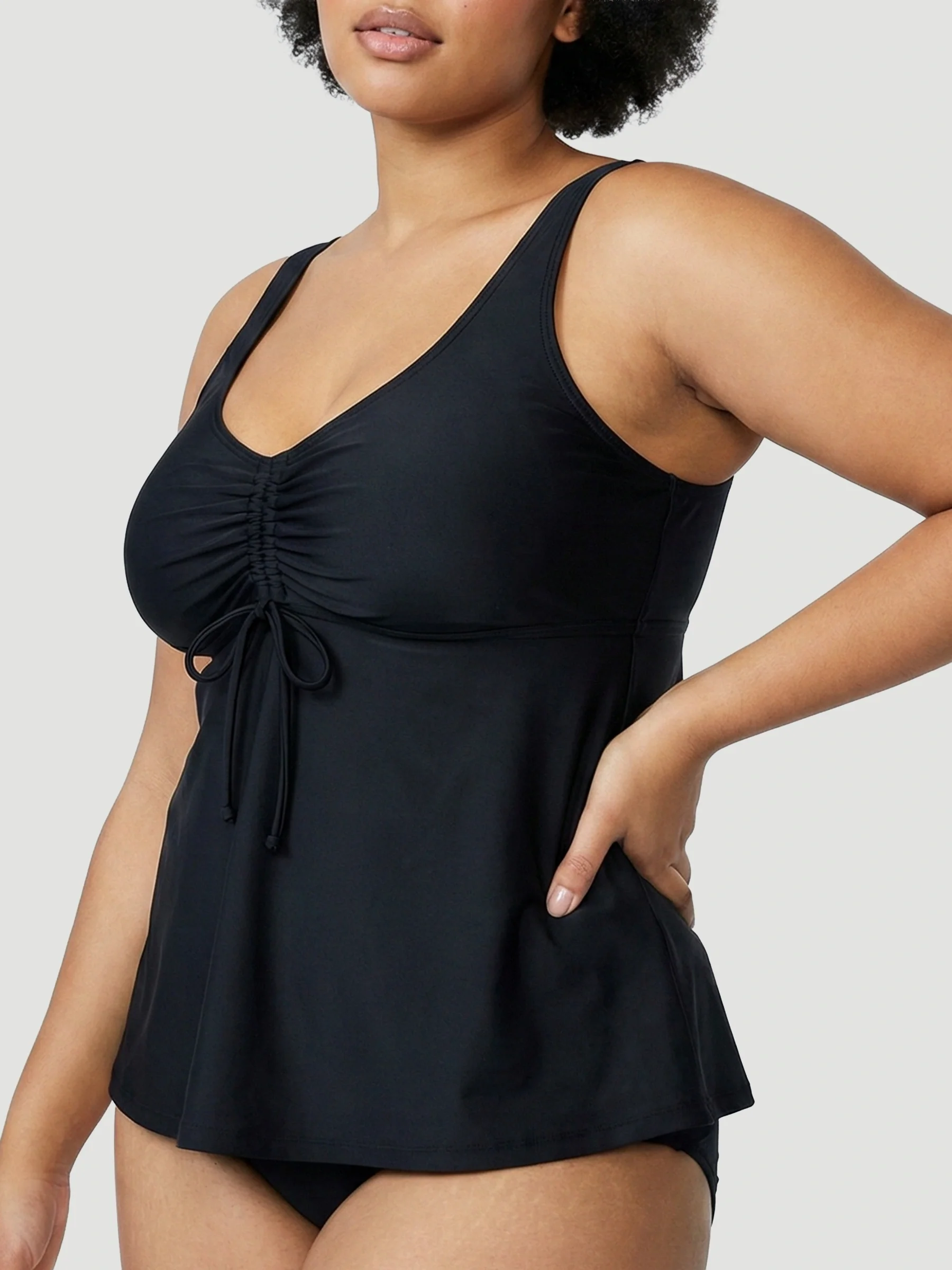 Wireless Tie-Front Tankini - Image 8